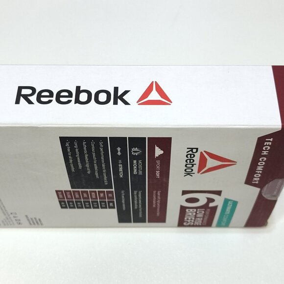 Reebok Performance Low Rise Briefs Men's XL 6-Pack Moisture Wicking Comfort NIB - Picture 6 of 6
